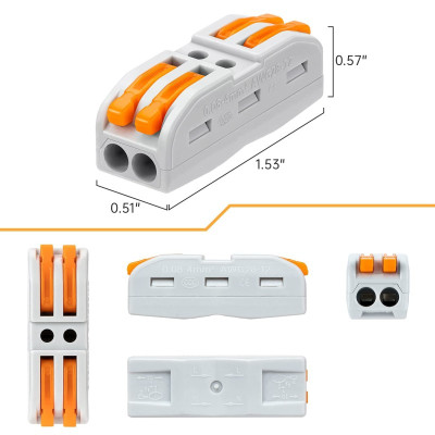 20 pcs Wire Connectors (24-14 AWG & Quick Release)